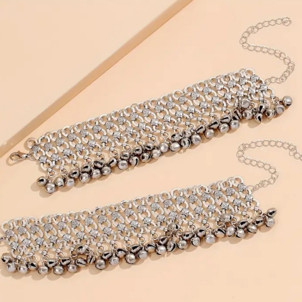 Silver anklets - Picture 2 of 4